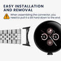 kwmobile Adapter with 22mm Band Width Compatible with Google Pixel Watch 3 45mm / Watch 4 45mm Watch Strap Connector Adapter Set