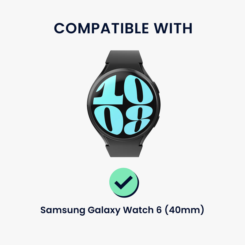 kwmobile Full-Body Cover compatible with Samsung Galaxy Watch 6 Case Full Body Fitness Tracker Privacy Case Set made of Glass