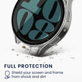 kwmobile Full-Body Cover compatible with Samsung Galaxy Watch 6 Case Full Body Fitness Tracker Privacy Case Set made of Glass