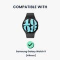 kwmobile All-round Cover Compatible with Samsung Galaxy Watch 6 Case Fullbody Fitness Tracker Privacy Case Glass Set