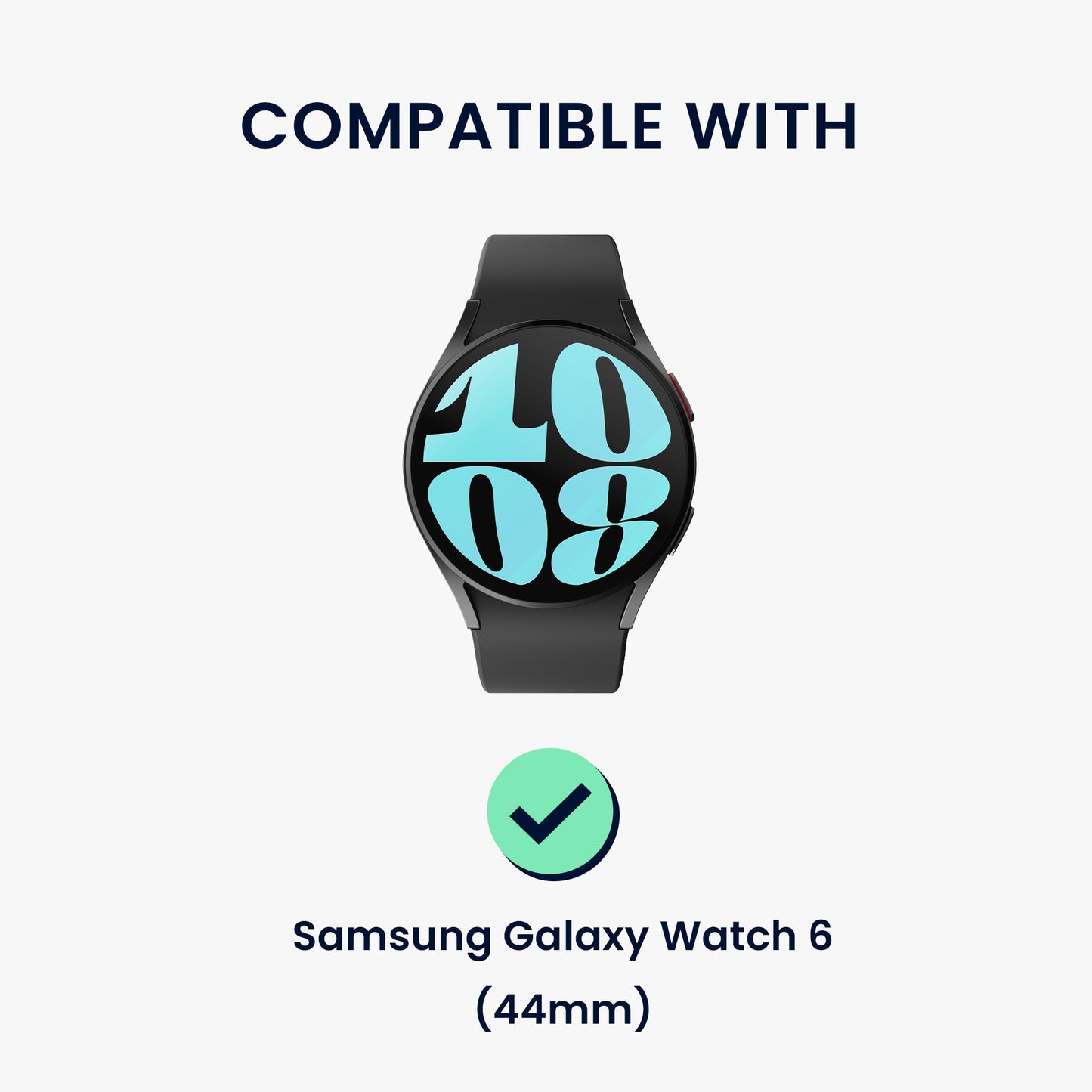 kwmobile All-round Cover Compatible with Samsung Galaxy Watch 6 Case Fullbody Fitness Tracker Privacy Case Glass Set