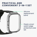 kwmobile Replacement Strap with Edge Protection Case Compatible with Xiaomi kwmobile Strap