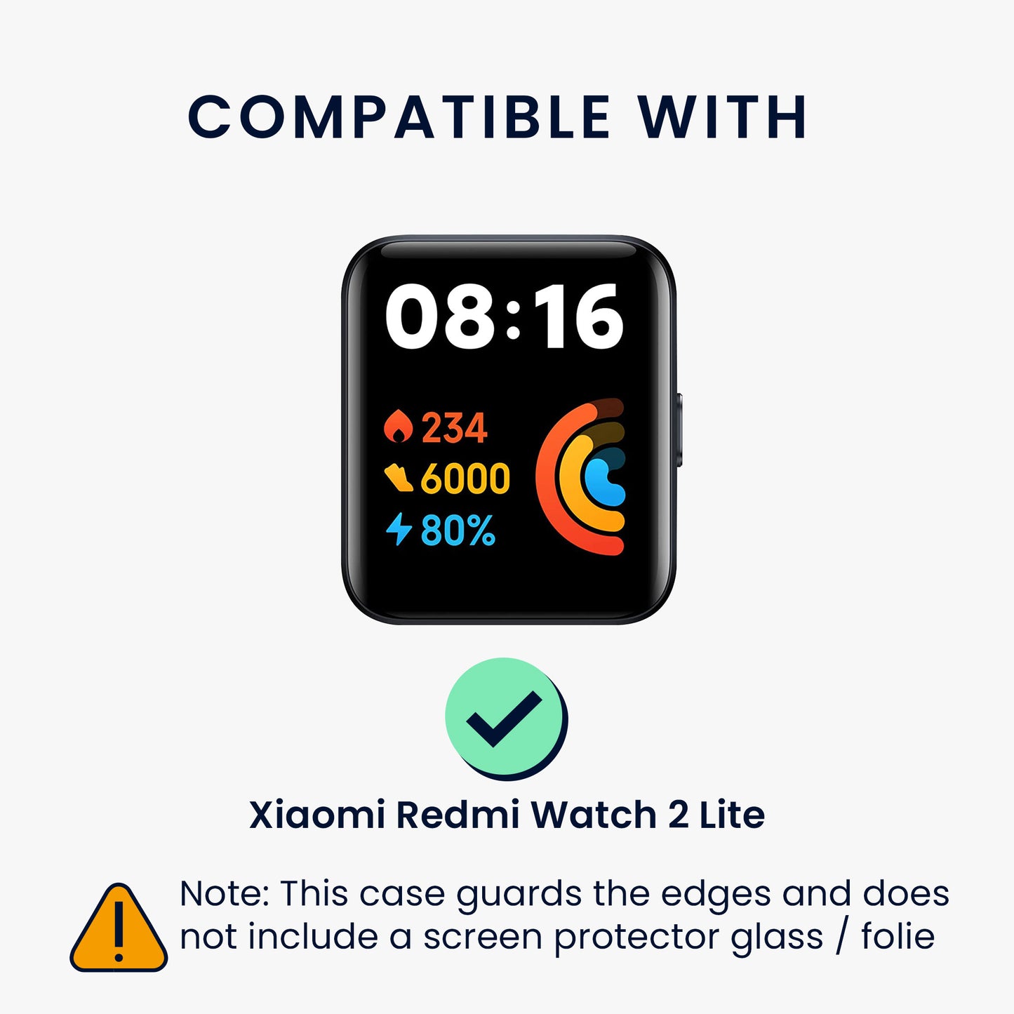 kwmobile Replacement Wristband with Corner Protection Case Compatible with Xiaomi kwmobile Wristband