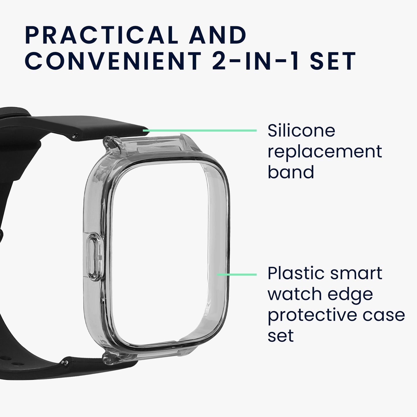 kwmobile Replacement Wristband with Corner Protection Case Compatible with Xiaomi kwmobile Wristband