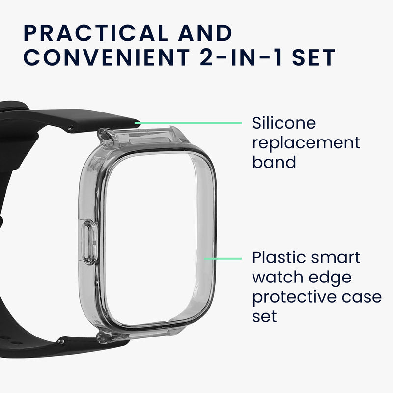 kwmobile Replacement Wristband with Corner Protection Case Compatible with Xiaomi kwmobile Wristband