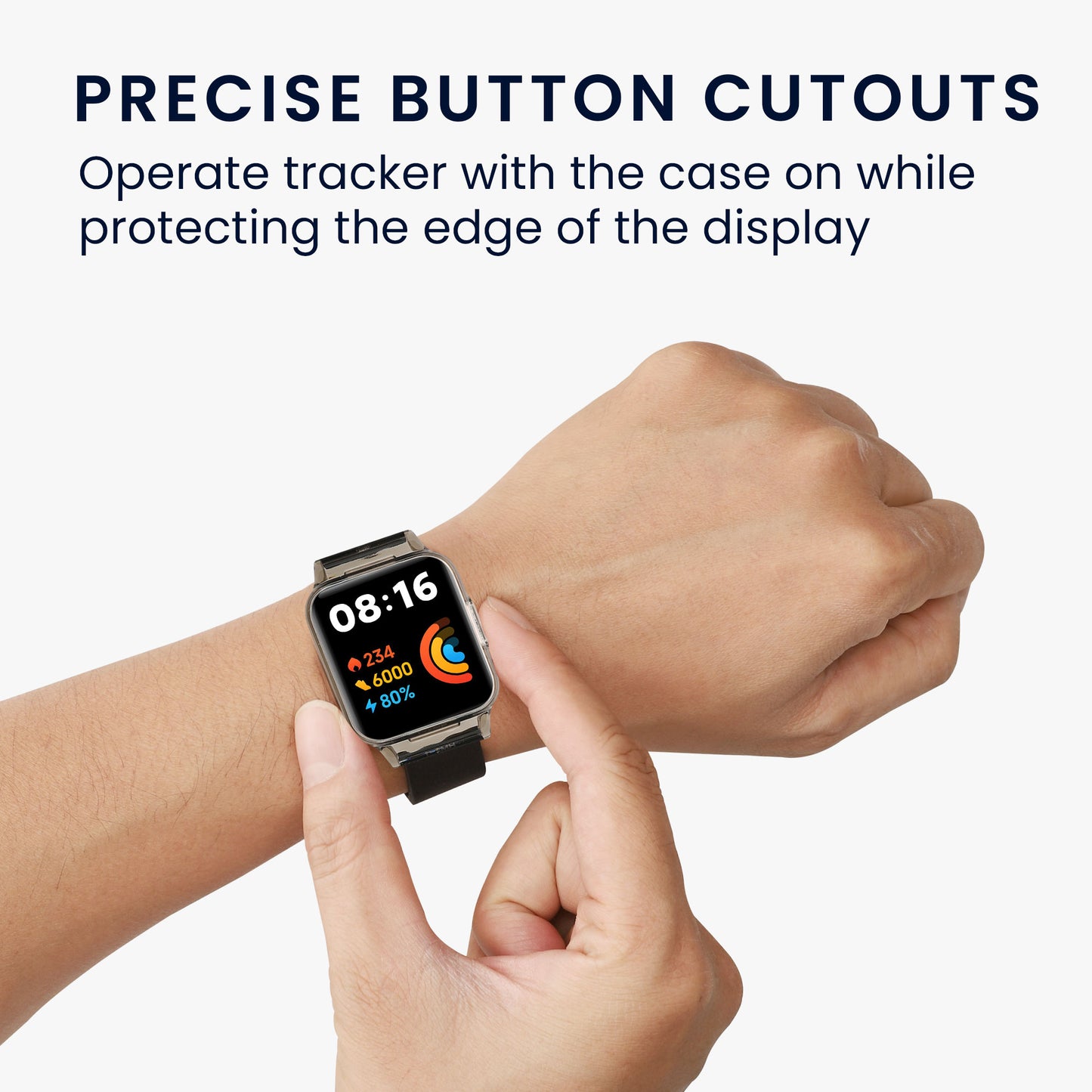 kwmobile Replacement Wristband with Corner Protection Case Compatible with Xiaomi kwmobile Wristband