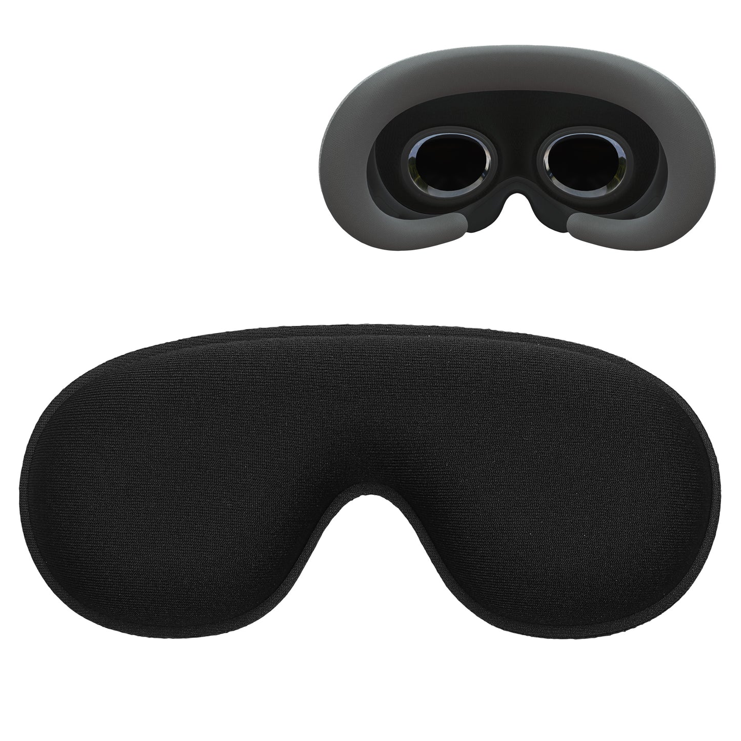 kwmobile Objektivabdeckung kompatibel mit Apple Vision Pro Schutz Cover - VR Brille Objektivschutzhülle staubdicht und kratzfest - Schwarz Schwarz  