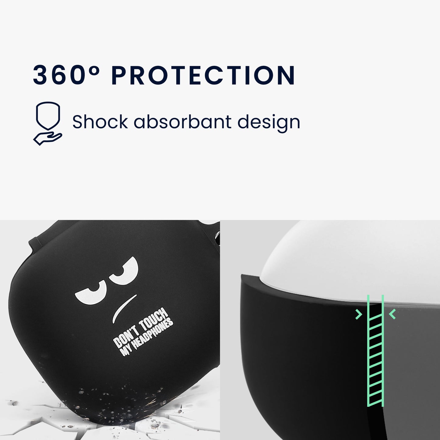 Silicone Case for Anker Soundcore P40i Don't touch my Headphones