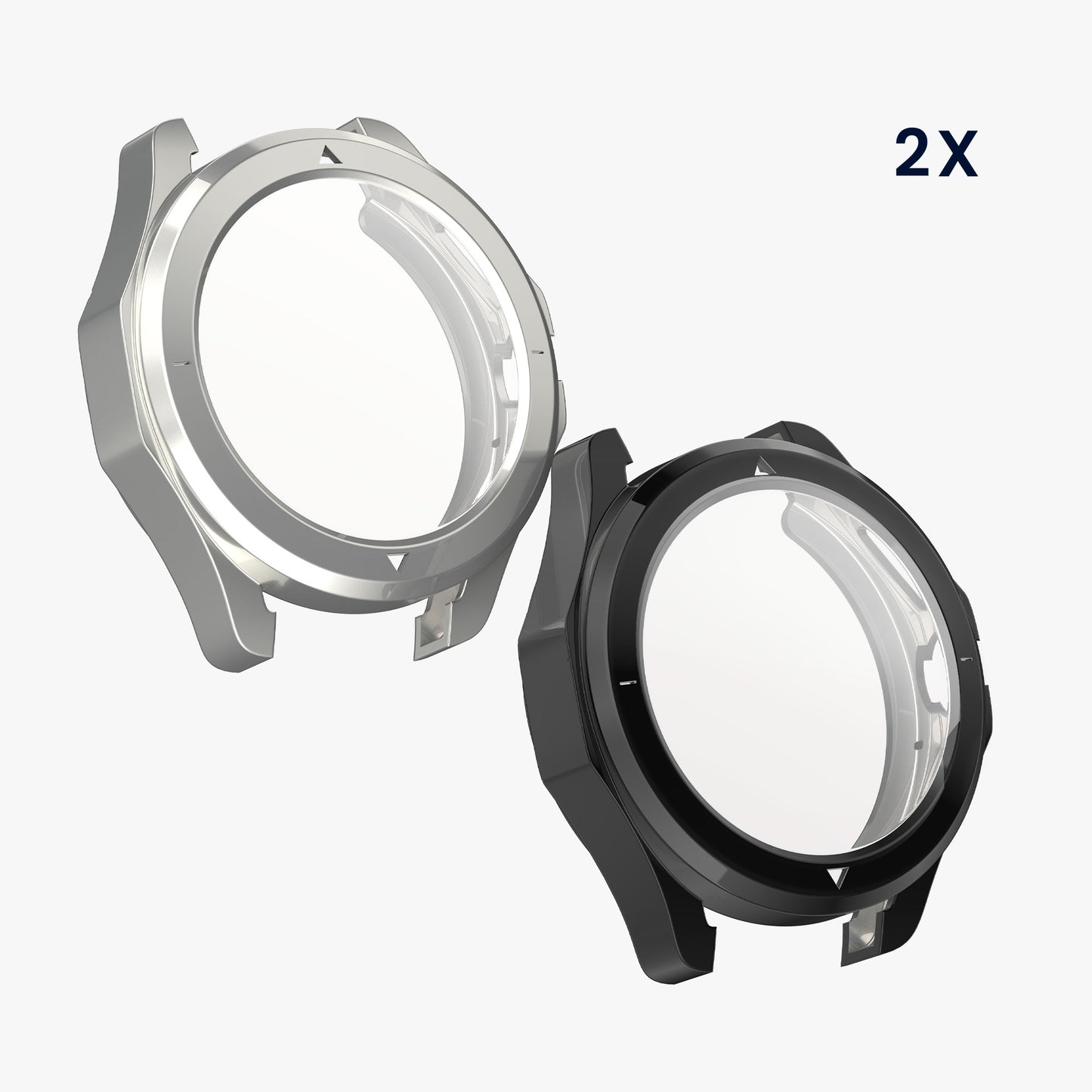 kwmobile Silicone Case for Xiaomi Watch S4 Sports Protective Cover Fullbody Display Cover Set