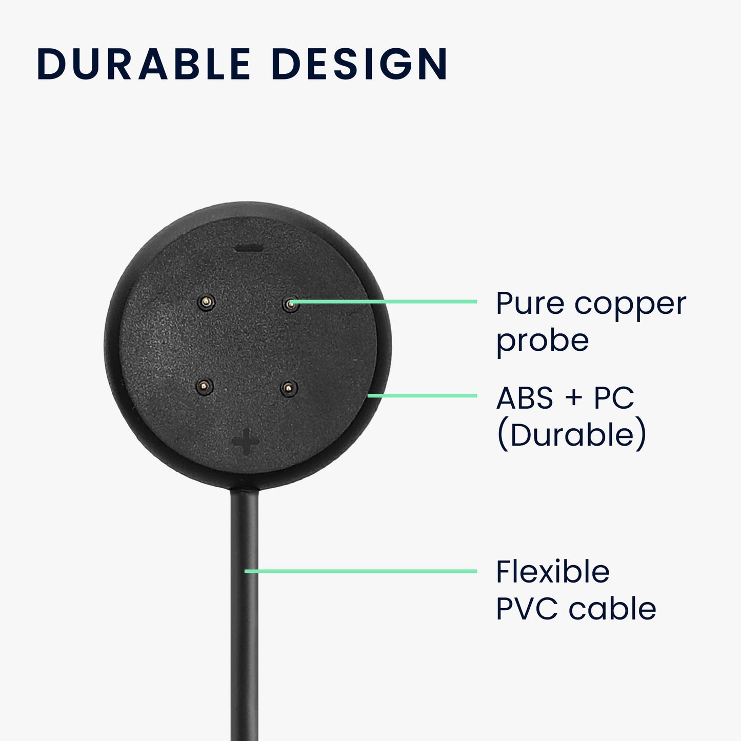kwmobile USB C Charging Cable compatible with Google Pixel Watch 3 / Pixel Watch 2 / Fitbit Versa 4 3 2 / Ace LTE - Cable Charger - Smart Watch Type C Replacement Cable - Fitness Tracker Charging Cable