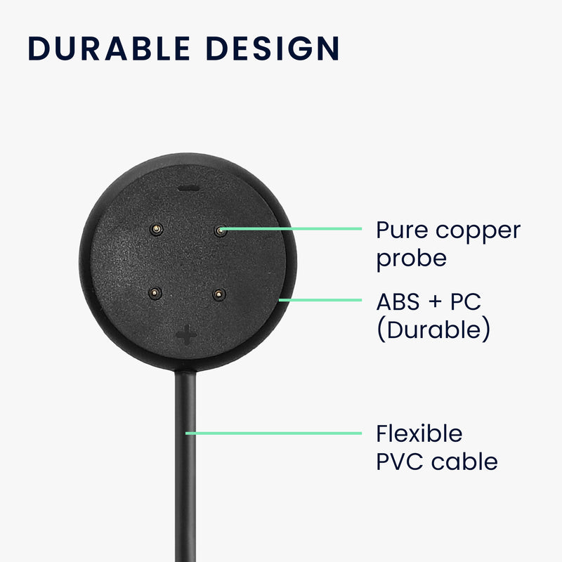 kwmobile USB C Charging Cable compatible with Google Pixel Watch 3 / Pixel Watch 2 / Fitbit Versa 4 3 2 / Ace LTE - Cable Charger - Smart Watch Type C Replacement Cable - Fitness Tracker Charging Cable