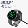 kwmobile USB C Charging Cable compatible with Google Pixel Watch 3 / Pixel Watch 2 / Fitbit Versa 4 3 2 / Ace LTE - Cable Charger - Smart Watch Type C Replacement Cable - Fitness Tracker Charging Cable
