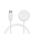 kwmobile USB C Ladekabel kompatibel mit Google Pixel Watch 3 / Pixel Watch 2 / Fitbit Versa 4 3 2 / Ace LTE - Kabel Charger - Smart Watch Typ C Ersatzkabel - Fitnesstracker Aufladekabel Weiß  