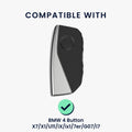 kwmobile Car Key Case compatible with BMW 4-Button X7 X1 U11 iX ix1 7 Series G07 I7 Car Key - Silicone Cover