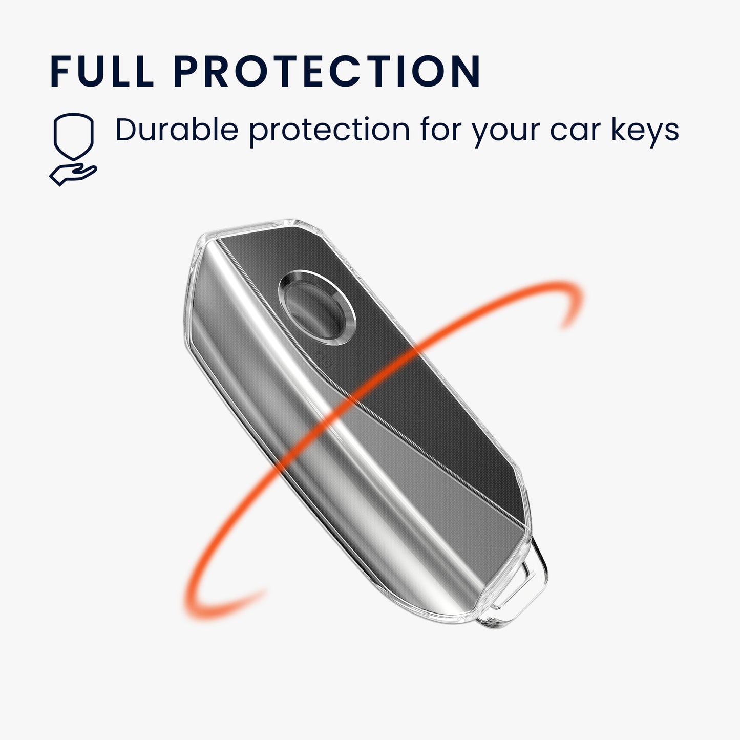 kwmobile Car Key Case compatible with BMW 4-Button X7 X1 U11 iX ix1 7 Series G07 I7 Car Key - Silicone Cover