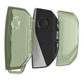 kwmobile Autoschlüssel Hülle kompatibel mit BMW 4-Tasten X7 X1 U11 iX ix1 7er G07 I7 Autoschlüssel - Schlüsselhülle Silikon Cover - Grün Transparent Grün  [dsg03]