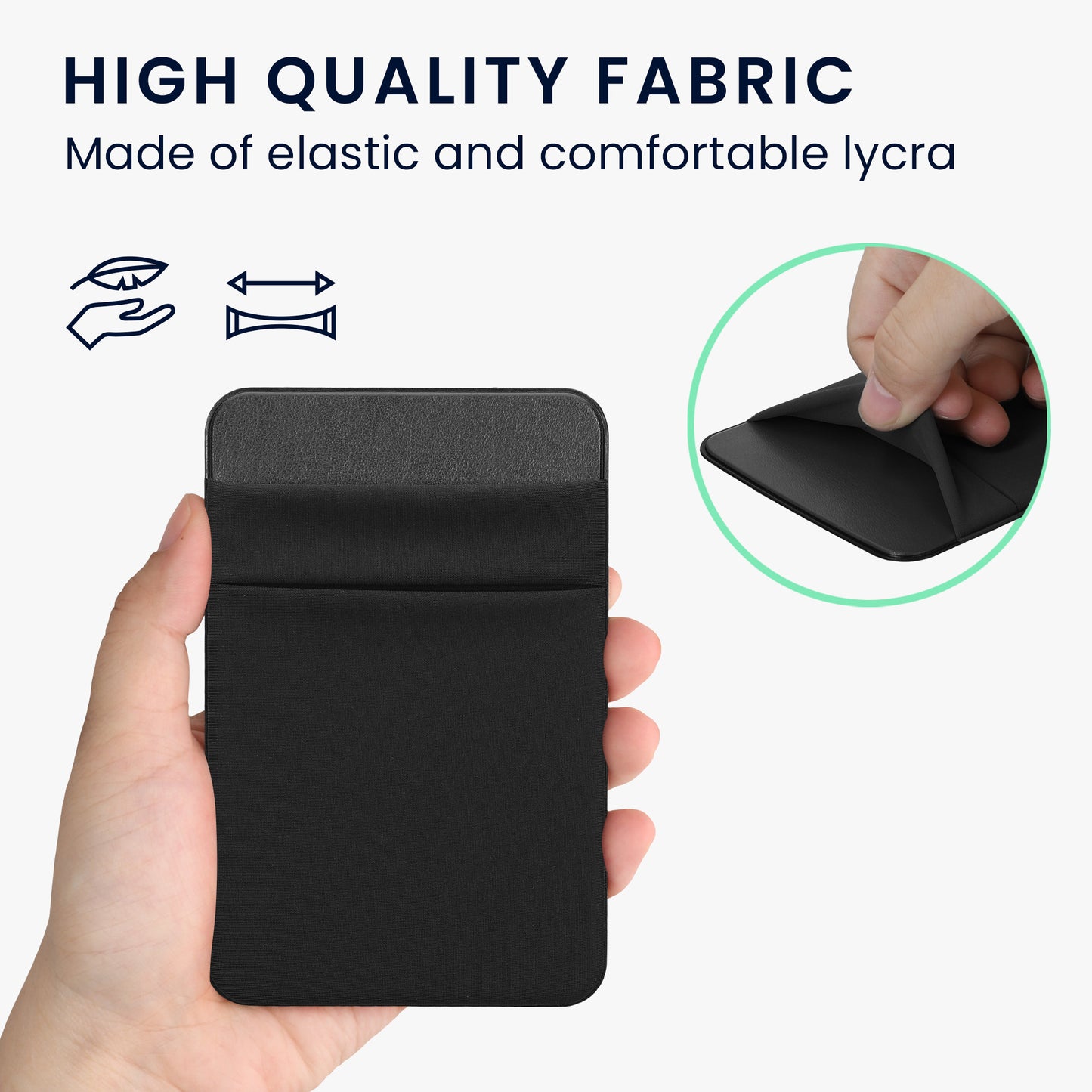 kwmobile Bag compatible with SanDisk Portable SSD, Samsung T7, Crucial X8, HDD - Set Holder for External SSD Hard Drive - 13x8cm - Elastic Self-Adhesive Case Cover