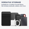 kwmobile Bag compatible with SanDisk Portable SSD, Samsung T7, Crucial X8, HDD - Set Holder for External SSD Hard Drive - 13x8cm - Elastic Self-Adhesive Case Cover