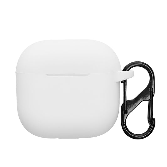 kwmobile Hülle kompatibel mit Apple Airpods 4 Kopfhörer - Silikon Schutzhülle Etui Case Cover Schoner in Weiß Weiß  