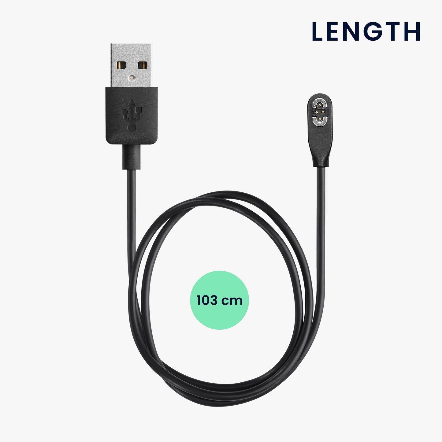kwmobile USB Cable Charger compatible with AfterShokz OpenSwim Pro S710 Charging Cable Smart Watch Replacement Cable Fitness Tracker Charging Cable