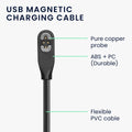 kwmobile USB Cable Charger compatible with AfterShokz OpenSwim Pro S710 Charging Cable Smart Watch Replacement Cable Fitness Tracker Charging Cable