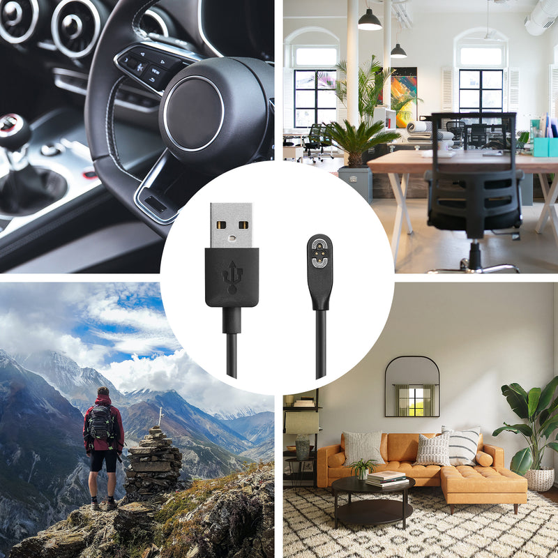 kwmobile USB Cable Charger compatible with AfterShokz OpenSwim Pro S710 Charging Cable Smart Watch Replacement Cable Fitness Tracker Charging Cable
