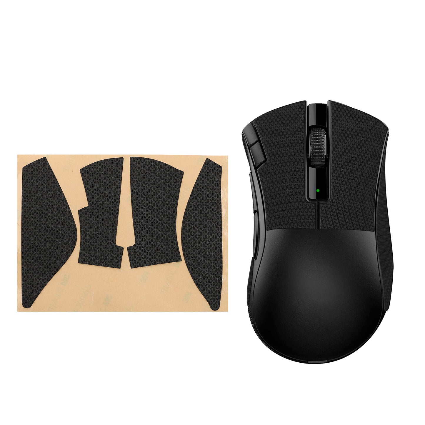 kwmobile Gaming Maus Grip Tape kompatibel mit Razer DeathAdder V2 X Maus - Rutschfestes Griffband für PC Maus - Schwarz Schwarz  