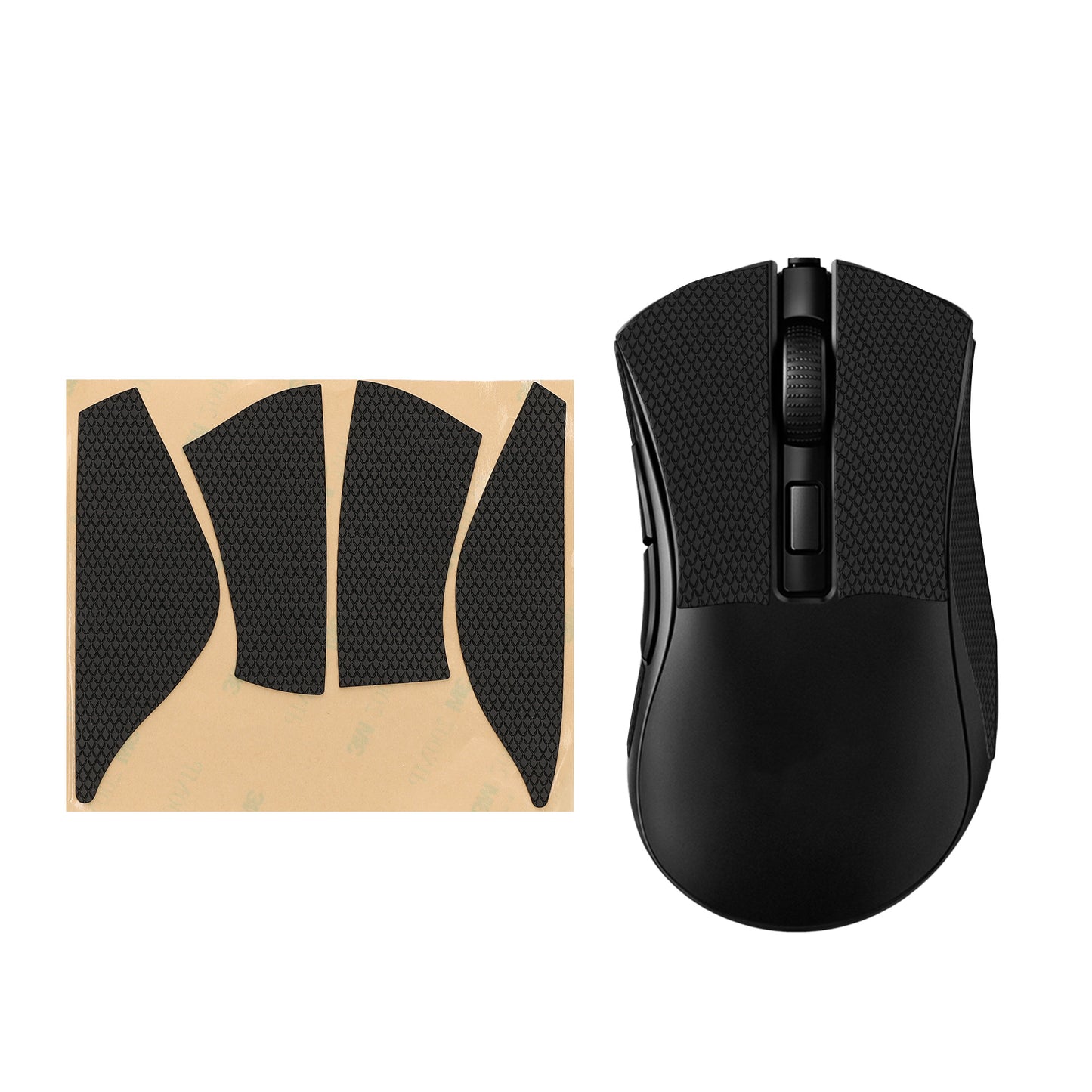 kwmobile Gaming Maus Grip Tape kompatibel mit Razer DeathAdder V2 Mini Maus - Rutschfestes Griffband für PC Maus - Schwarz Schwarz  