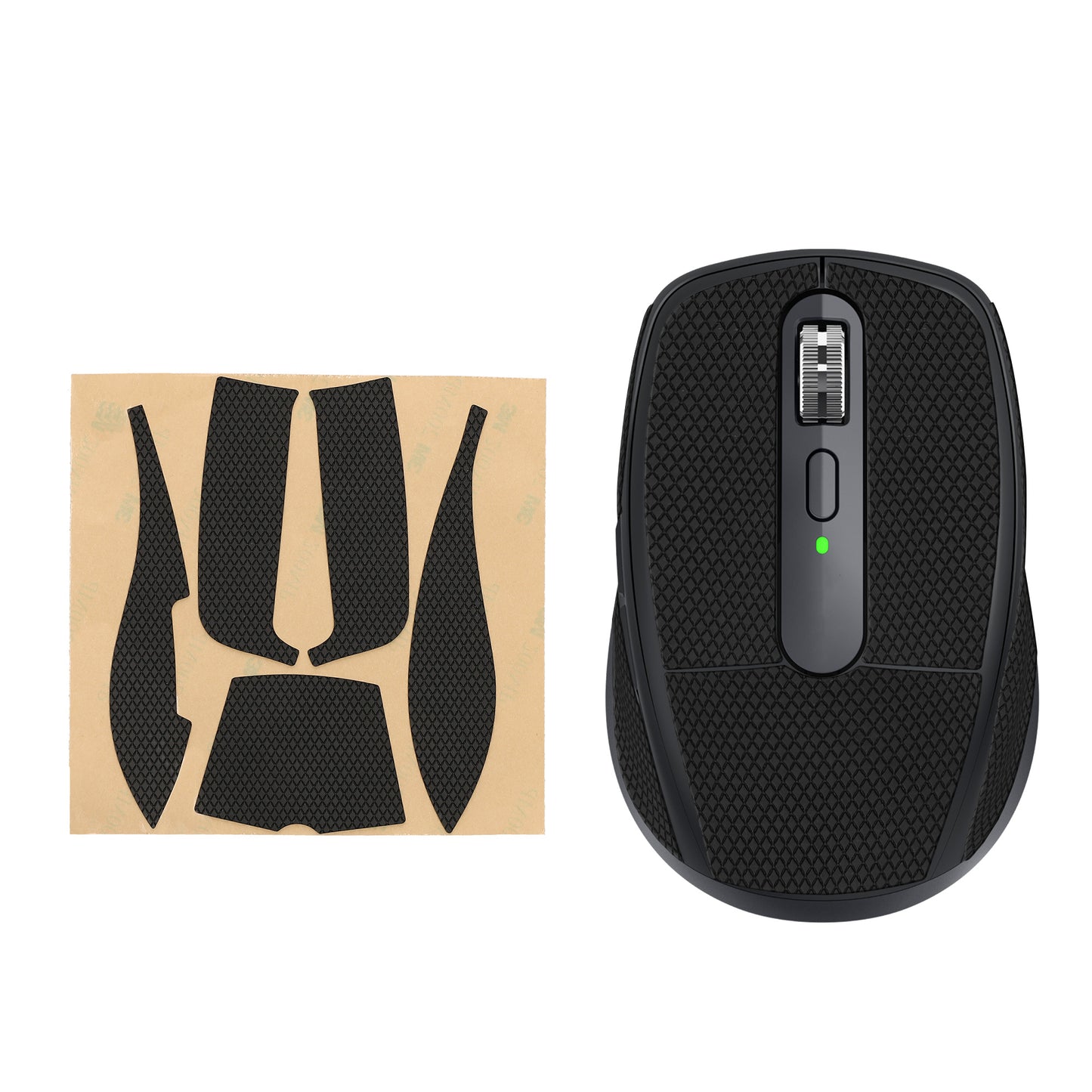 kwmobile Gaming Maus Grip Tape kompatibel mit Logitech MX Anywhere 3 (not 3S) Maus - Rutschfestes Griffband für PC Maus - Schwarz Schwarz  