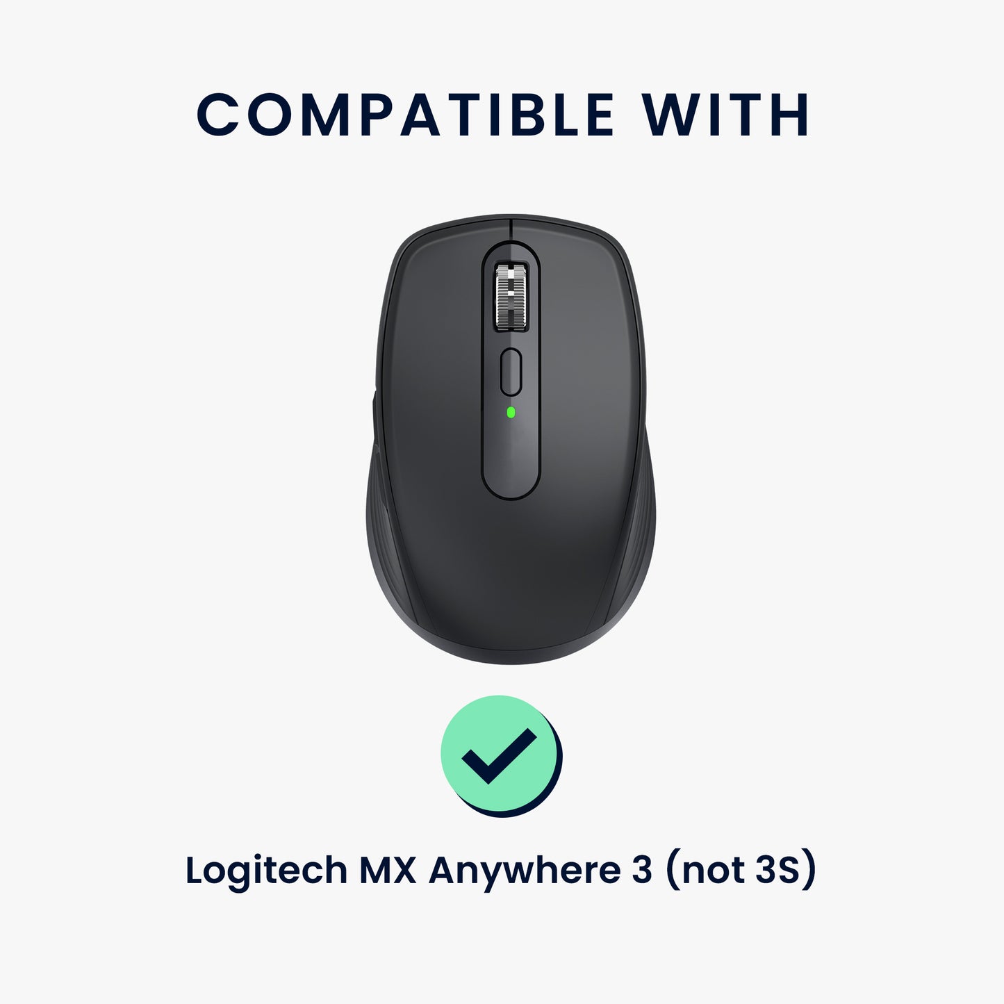 kwmobile Gaming Mouse Grip Tape for Logitech MX Anywhere 3 Mouse Grip Tape Anti-Slip Grip Tape for PC Mouse