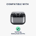 kwmobile Case for Samsung Galaxy Buds 3 / Galaxy Buds 3 Pro - Headphone Protective Cover with Carabiner