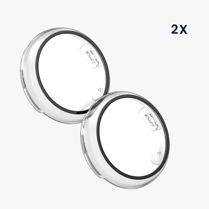 kwmobile Glass Case for Google Pixel Watch 3 45mm Protective Case Full Body Fitness Tracker Case Set