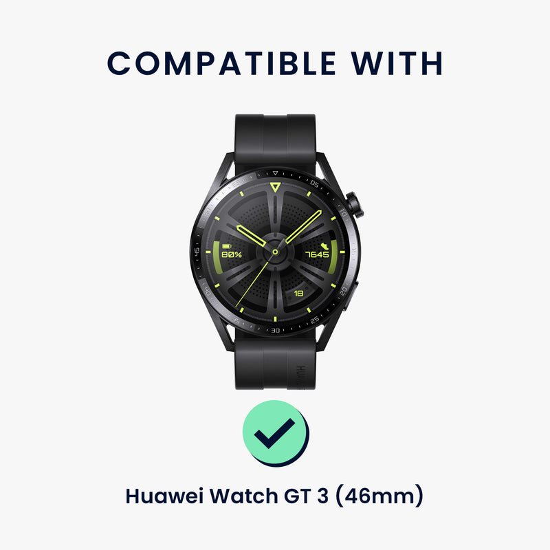 kwmobile Tempered Glass Compatible with Huawei Watch GT 3 (46mm) Screen Protector Hard Glass Protective Film for Smartwatch Display Protector for Fitness Tracker