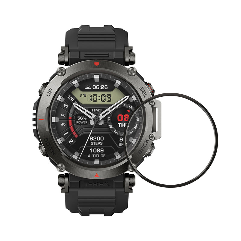 kwmobile Screen Protector compatible with Amazfit T-Rex 3 Film Protective Film for Fitness Tracker Robust Screen Protection
