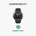 kwmobile Screen Protector compatible with Amazfit T-Rex 3 Film Protective Film for Fitness Tracker Robust Screen Protection