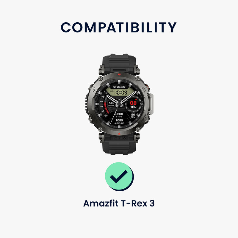 kwmobile Screen Protector compatible with Amazfit T-Rex 3 Film Protective Film for Fitness Tracker Robust Screen Protection