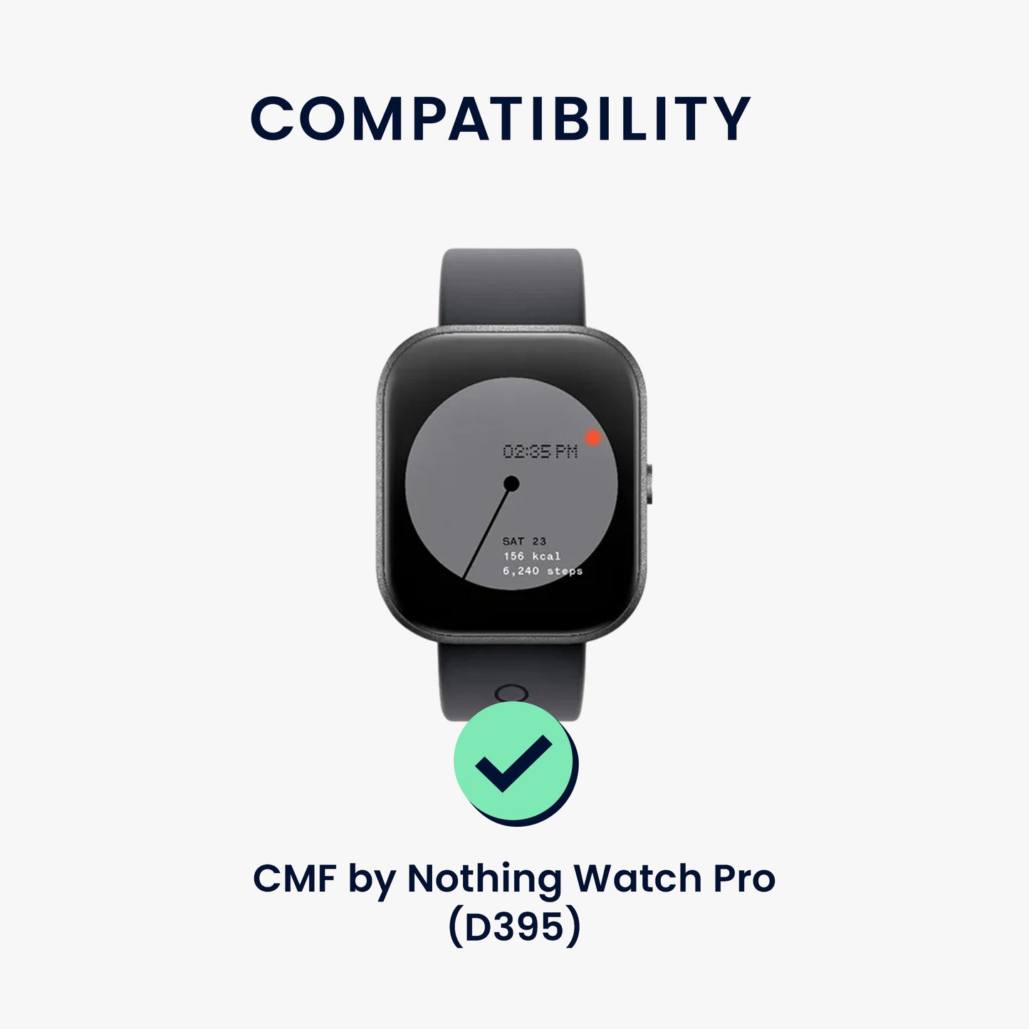 kwmobile Metal Adapter with 20mm Band Width Compatible with CMF by Nothing Watch Pro Watch Strap Smartwatch Band Connector Adapter Set