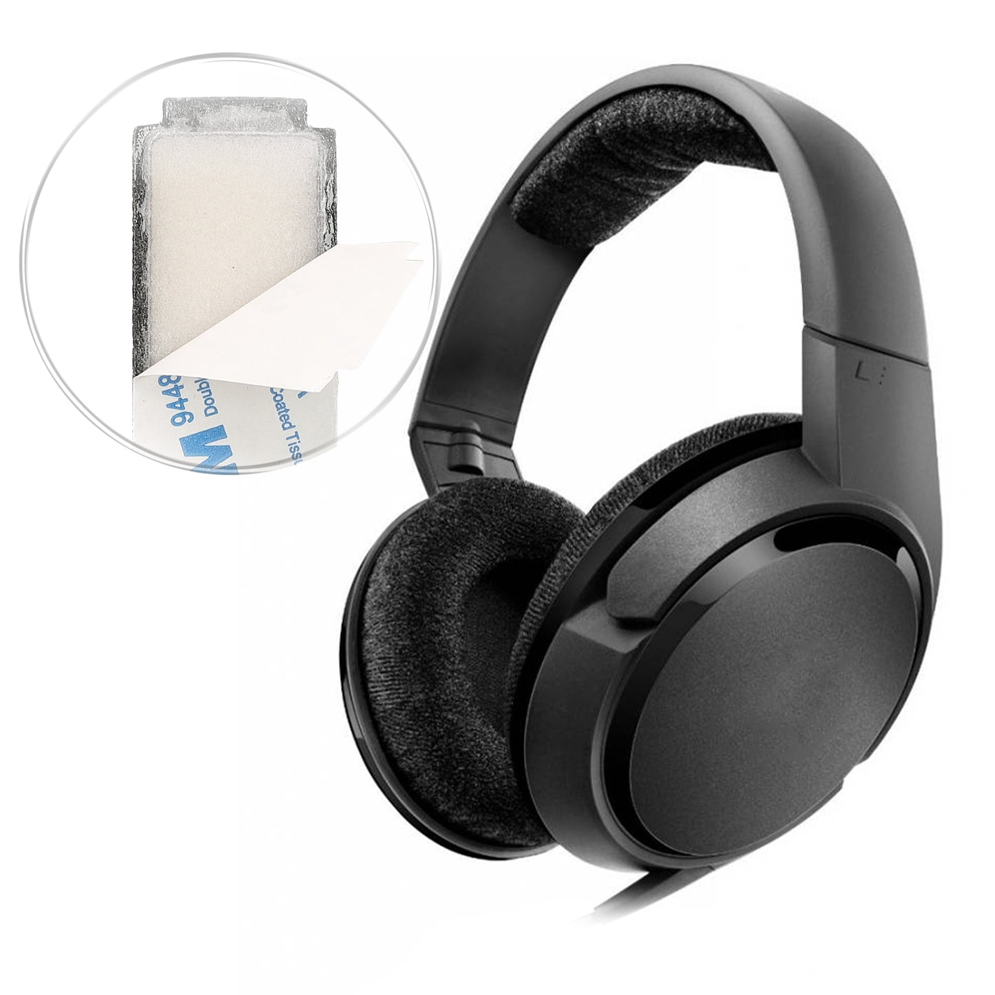kwmobile Headband Cushion compatible with Sennheiser HD418 / HD419 / HD428 / HD429 / HD448 / HD449 - Over-Ear Headphone Replacement Headband Pad