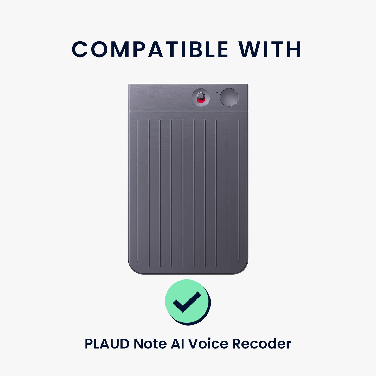 kwmobile Voice Recorder Protective Case compatible with PLAUD Note AI Voice Recorder Case - Dictaphone Case with Smartphone Attachment