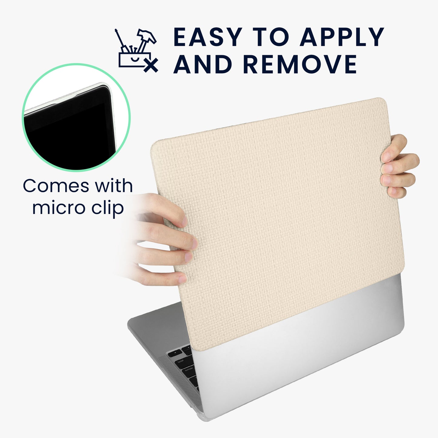 kwmobile Laptop Cover compatible with Apple Macbook Air A2681 M2 2022 / A3113 M3 2024 Case - Notebook Protective Cover in Woven Design