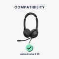 kwmobile Ear Pads for Jabra Evolve 2 30 Earpads Replacement Headphone Spare Parts Over Ear Headphones