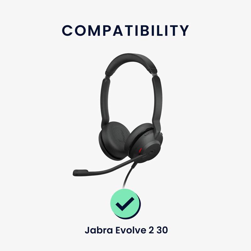 kwmobile Ear Pads for Jabra Evolve 2 30 Earpads Replacement Headphone Spare Parts Over Ear Headphones