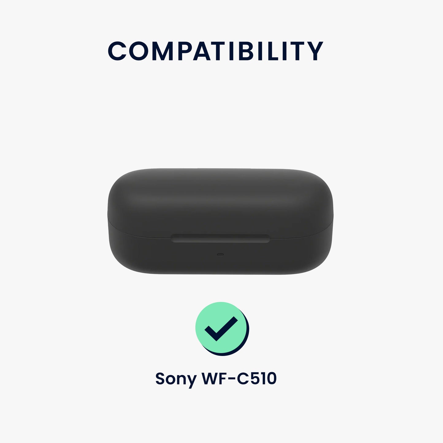 kwmobile Case Compatible with Sony WF-C510 Headphones Case TPU Cover Protective Cover