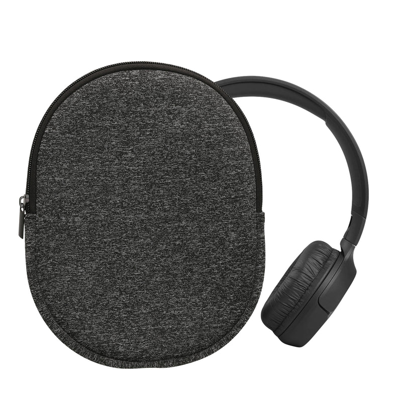 kwmobile Neopren Kopfhörer Tasche für Tune 600 / 500BT / 510BT / 450 - Kopfhörer Case - Hülle Reise Beutel für Headset Headphones - Weiche Over Ear Schutzhülle Anthrazit Weiß Anthrazit  
