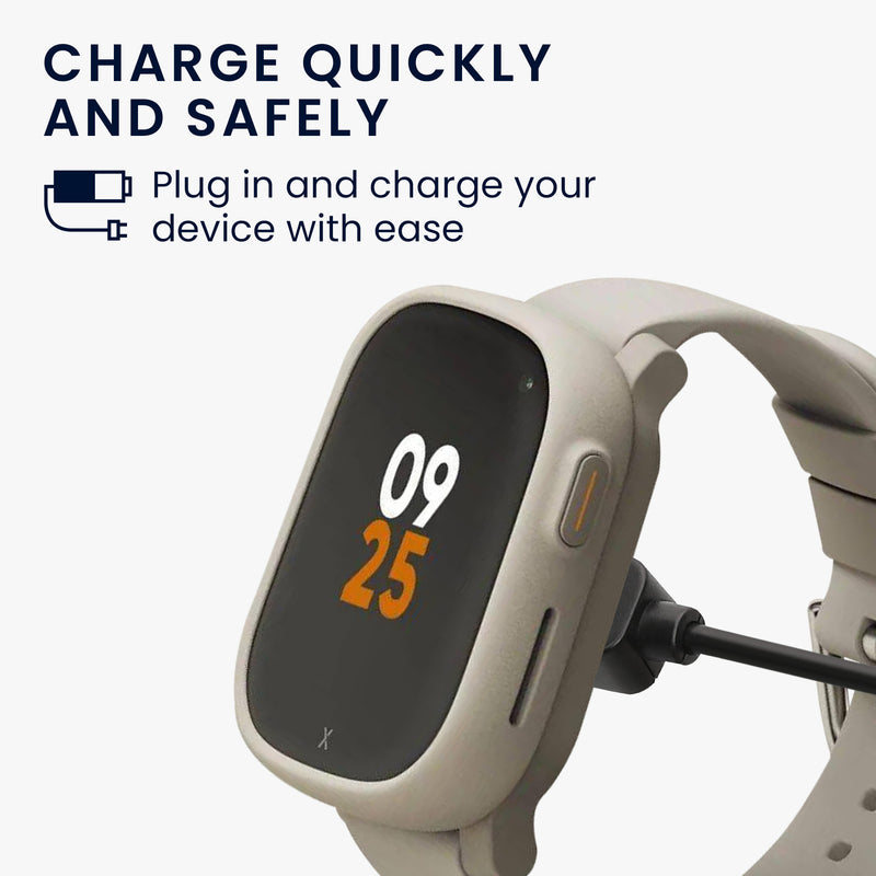 kwmobile USB Cable Charger Compatible with Xplora X6 Play / X6 Pro Charging Cable Smartwatch Replacement Cable Fitness Tracker Charging Cable