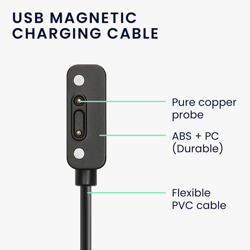 kwmobile USB Cable Charger Compatible with Xplora X6 Play / X6 Pro Charging Cable Smartwatch Replacement Cable Fitness Tracker Charging Cable