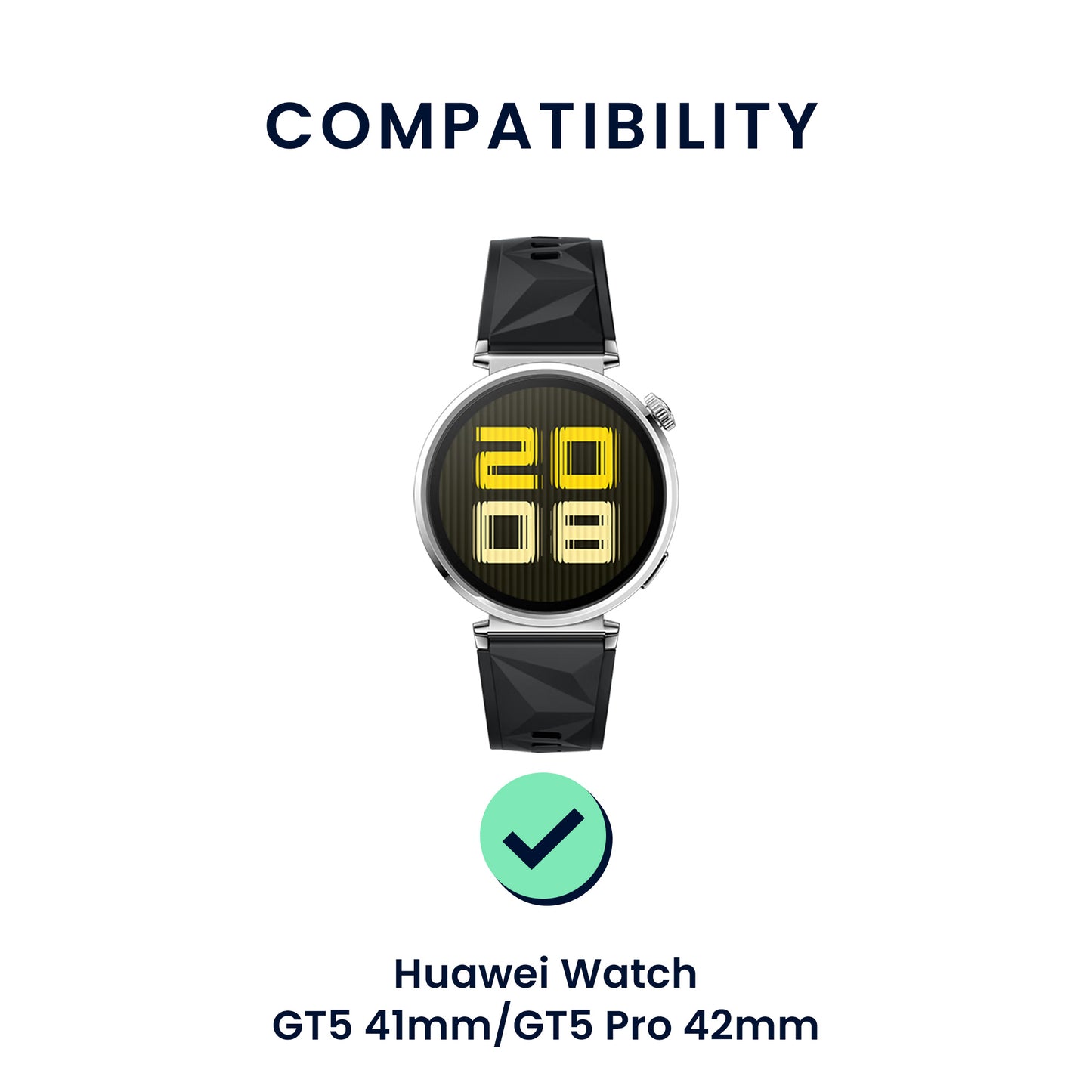 kwmobile Watch Strap for Huawei Watch GT5 41mm / GT5 Pro 42mm / Watch GT4 41mm Strap Fitness Tracker Band Set Replacement Strap Smartwatch