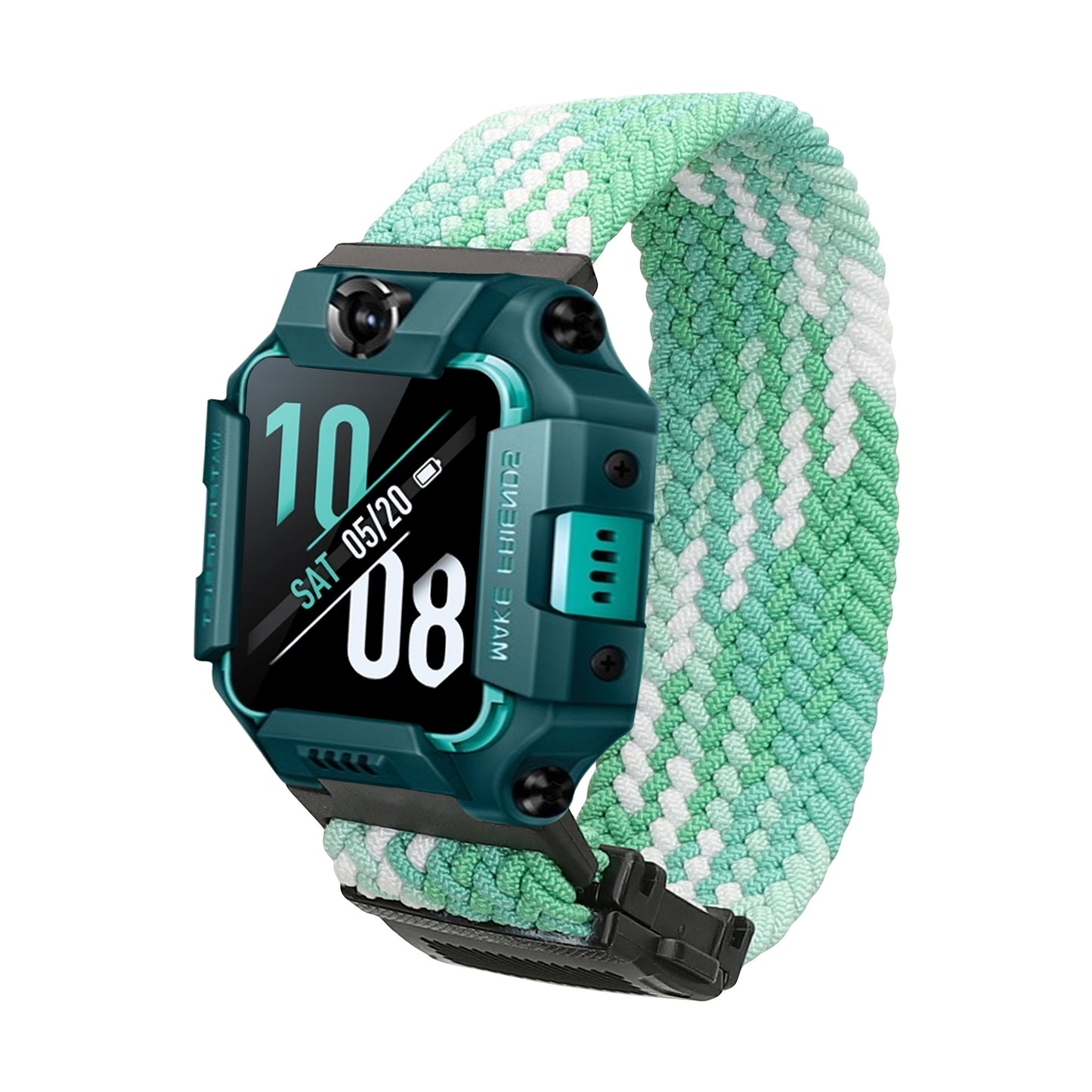 kwmobile Ersatzarmband kompatibel mit imoo Watch Phone Z1 / Z7 / Z6 Armband - Nylonarmband mit Magnetverschluss - Grün Grün  