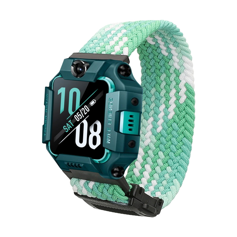 kwmobile Ersatzarmband kompatibel mit imoo Watch Phone Z1 / Z7 / Z6 Armband - Nylonarmband mit Magnetverschluss - Grün Grün  