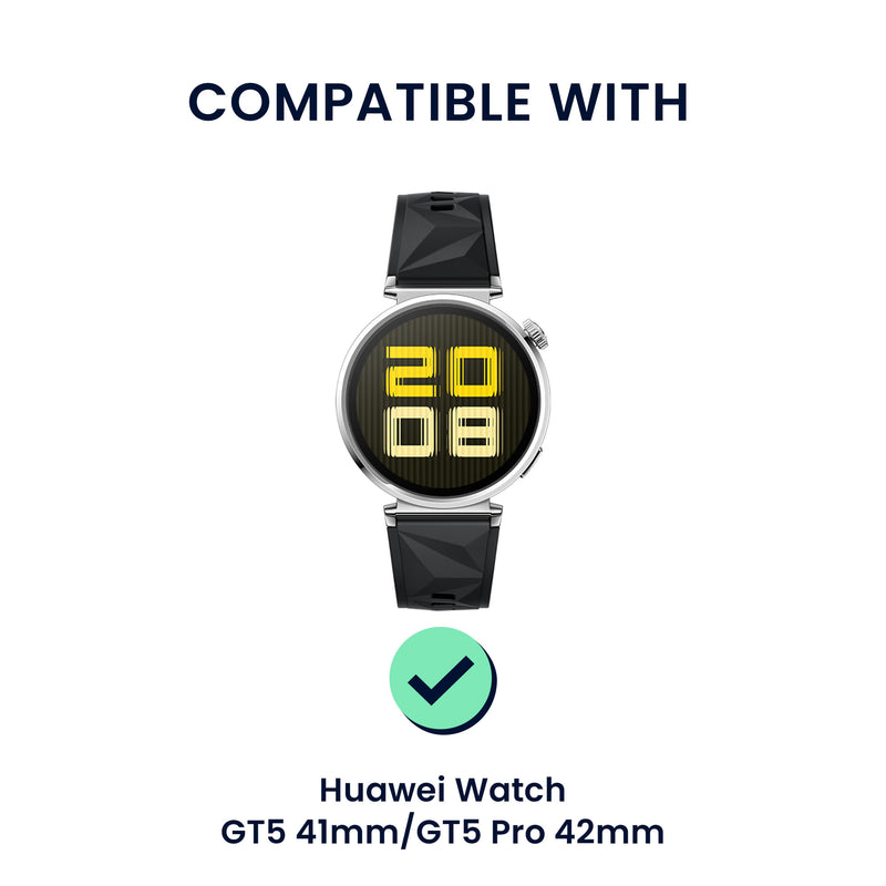 kwmobile Genuine Leather Watch Strap for Huawei Watch GT5 41mm / GT5 Pro 42mm / Watch GT4 41mm Strap Replacement Band for Fitness Tracker Replacement Strap Smartwatch